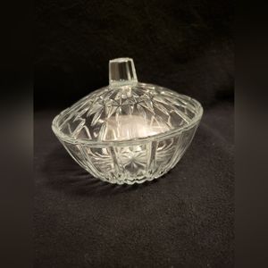Vintage Crystal Dish with Lid